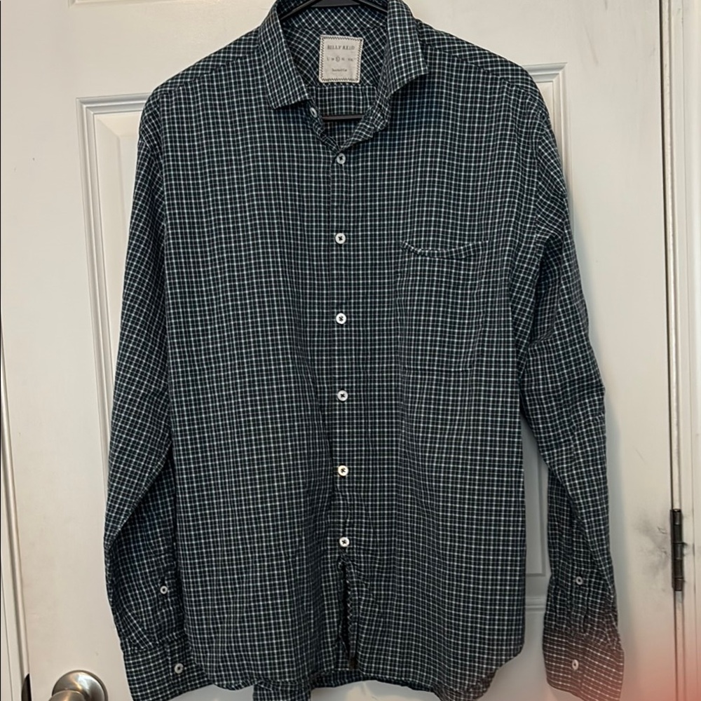 Billy Reid Plaid Shirt. Size: Large. Perfect for a relaxed  stylish fit.